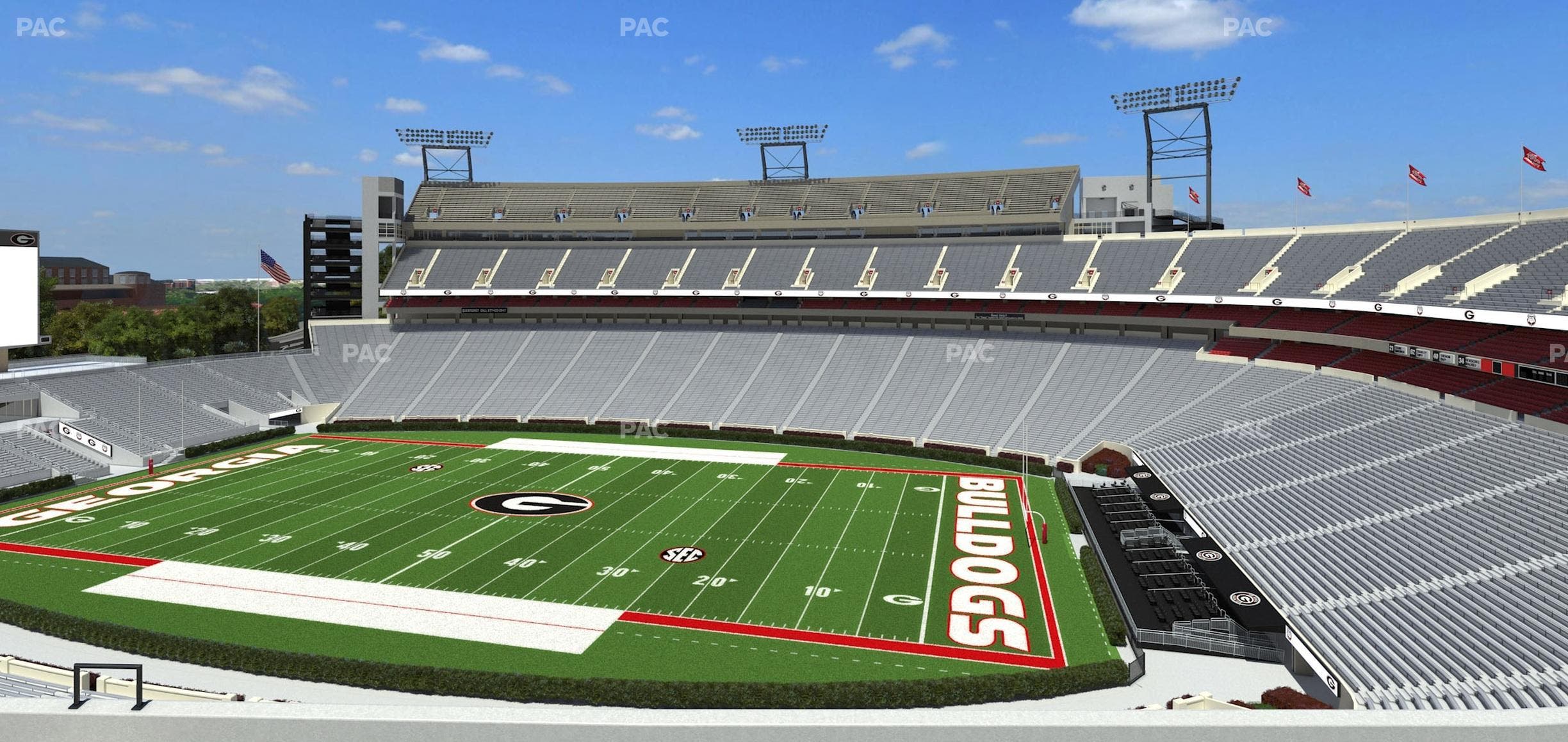 Sanford Stadium - Section Sky Club 328 Seat View