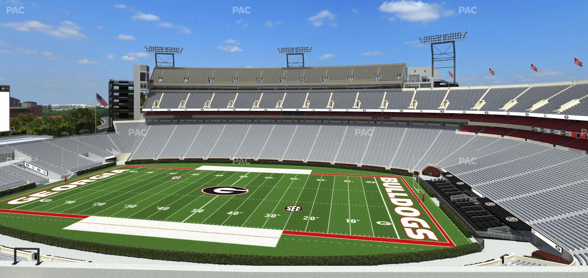 Sanford Stadium - Section Sky Club 329 Seat View