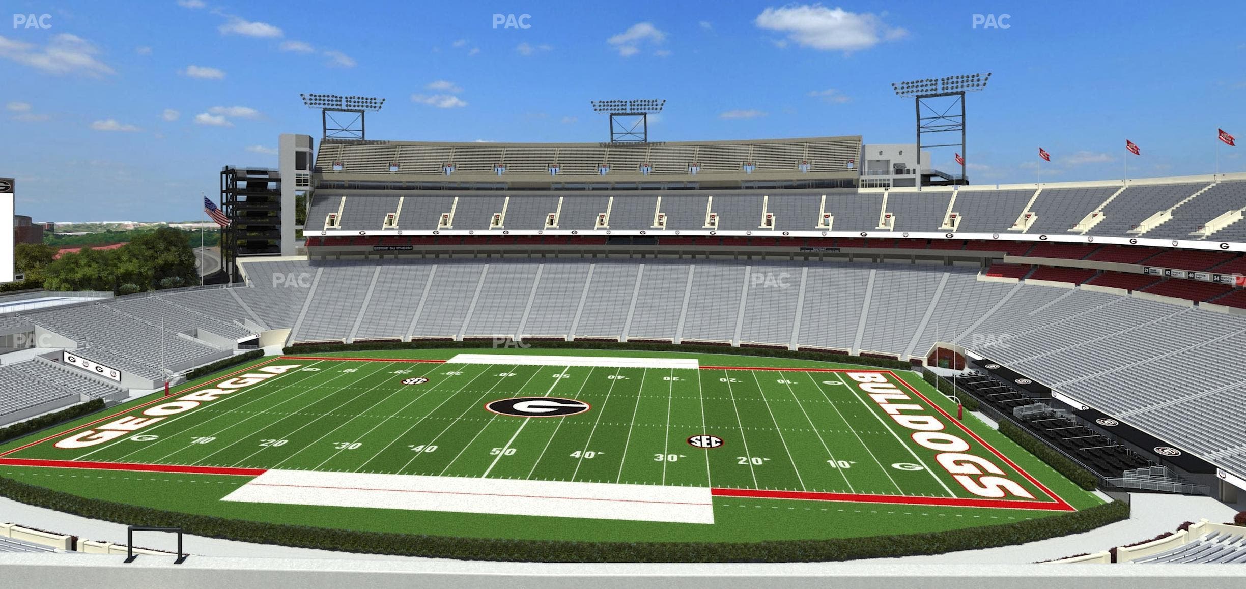 Sanford Stadium - Section Sky Club 330 Seat View