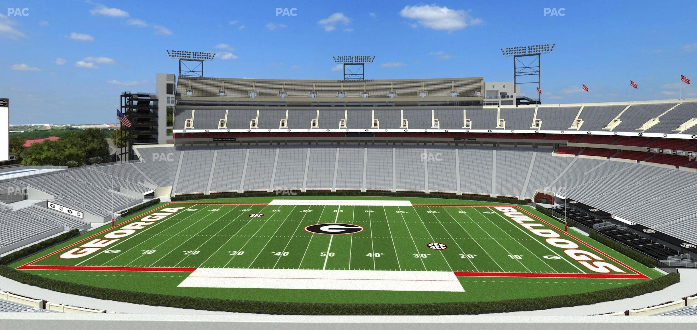 Sanford Stadium - Section Sky Club 331 Seat View