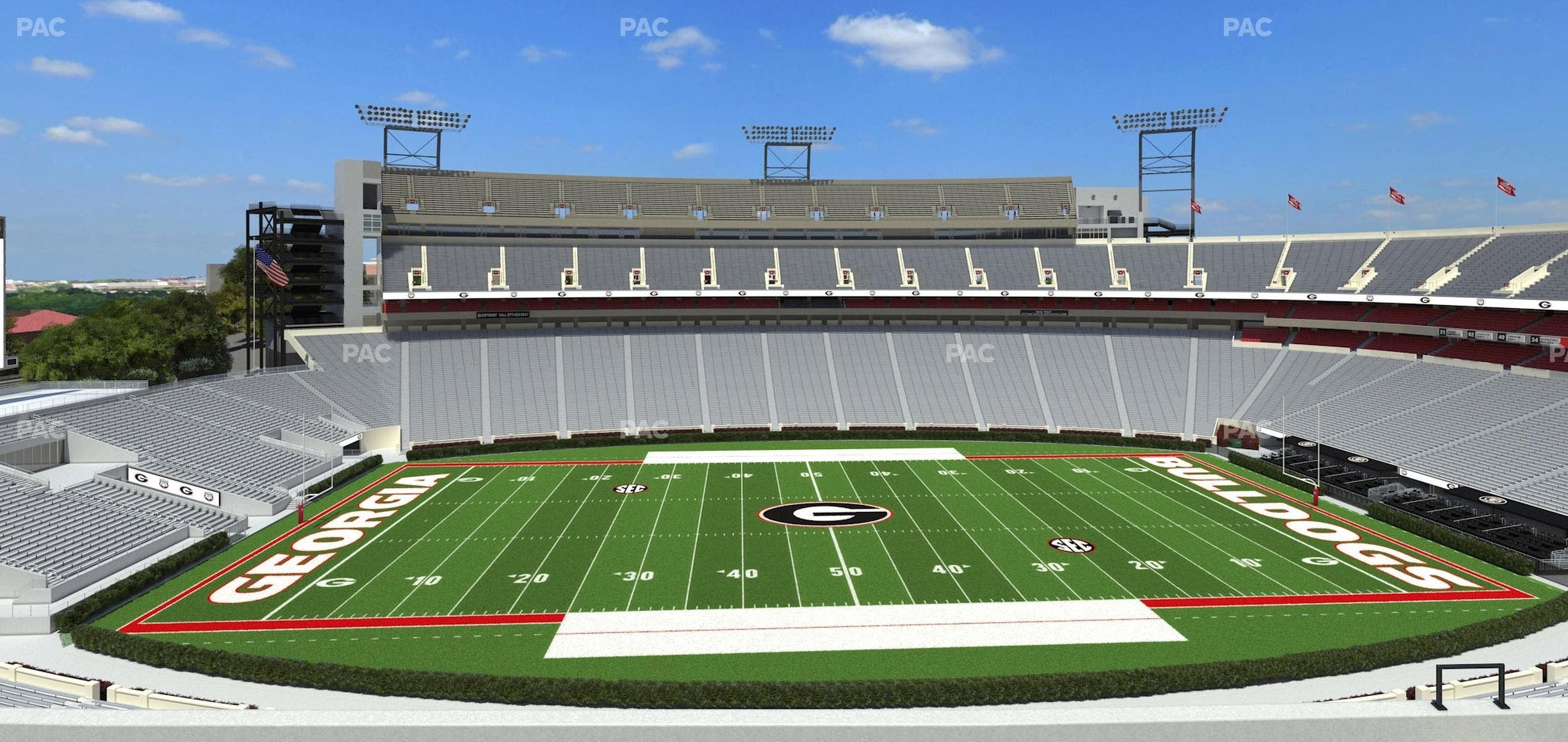 Sanford Stadium - Section Sky Club 332 Seat View