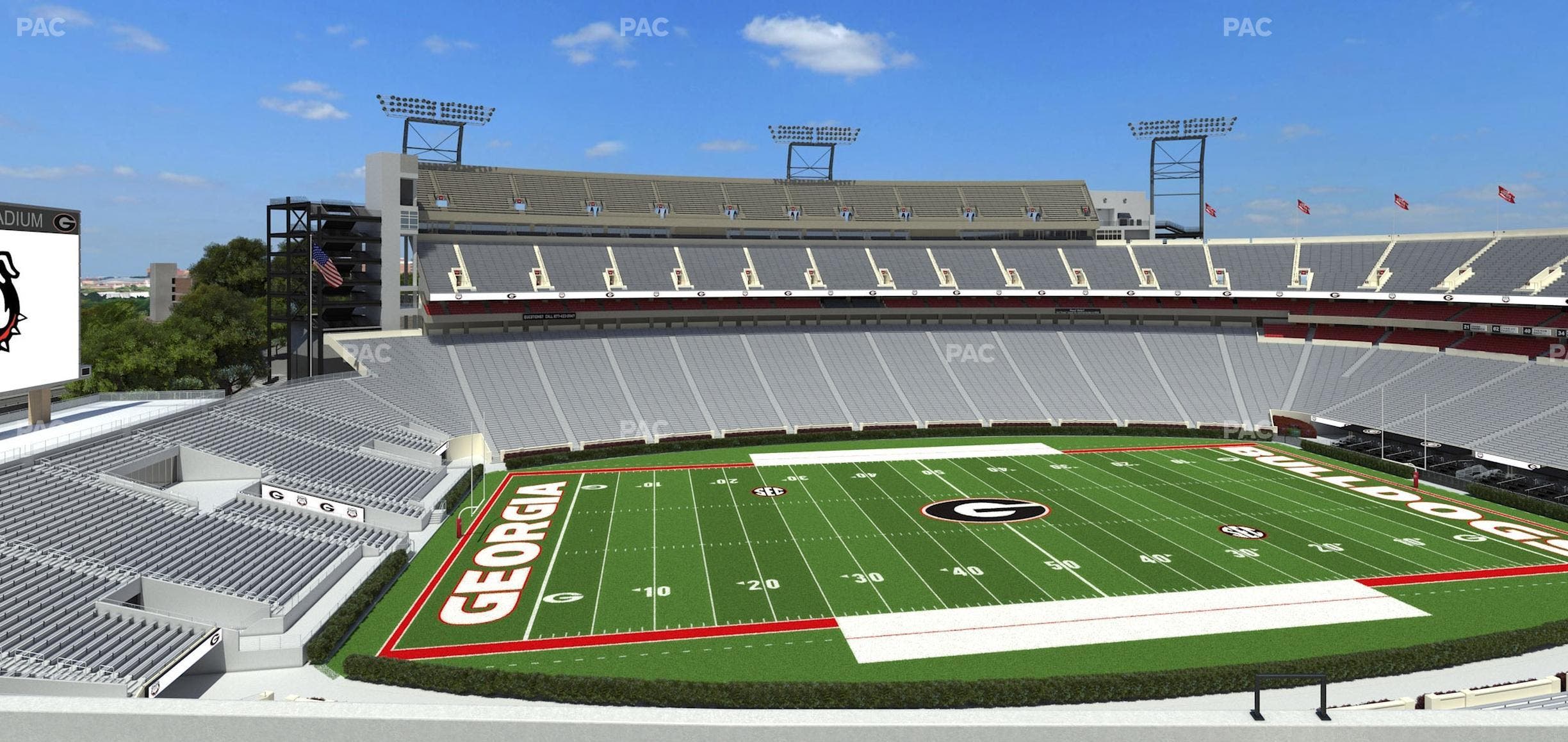 Sanford Stadium - Section Sky Club 334 Seat View