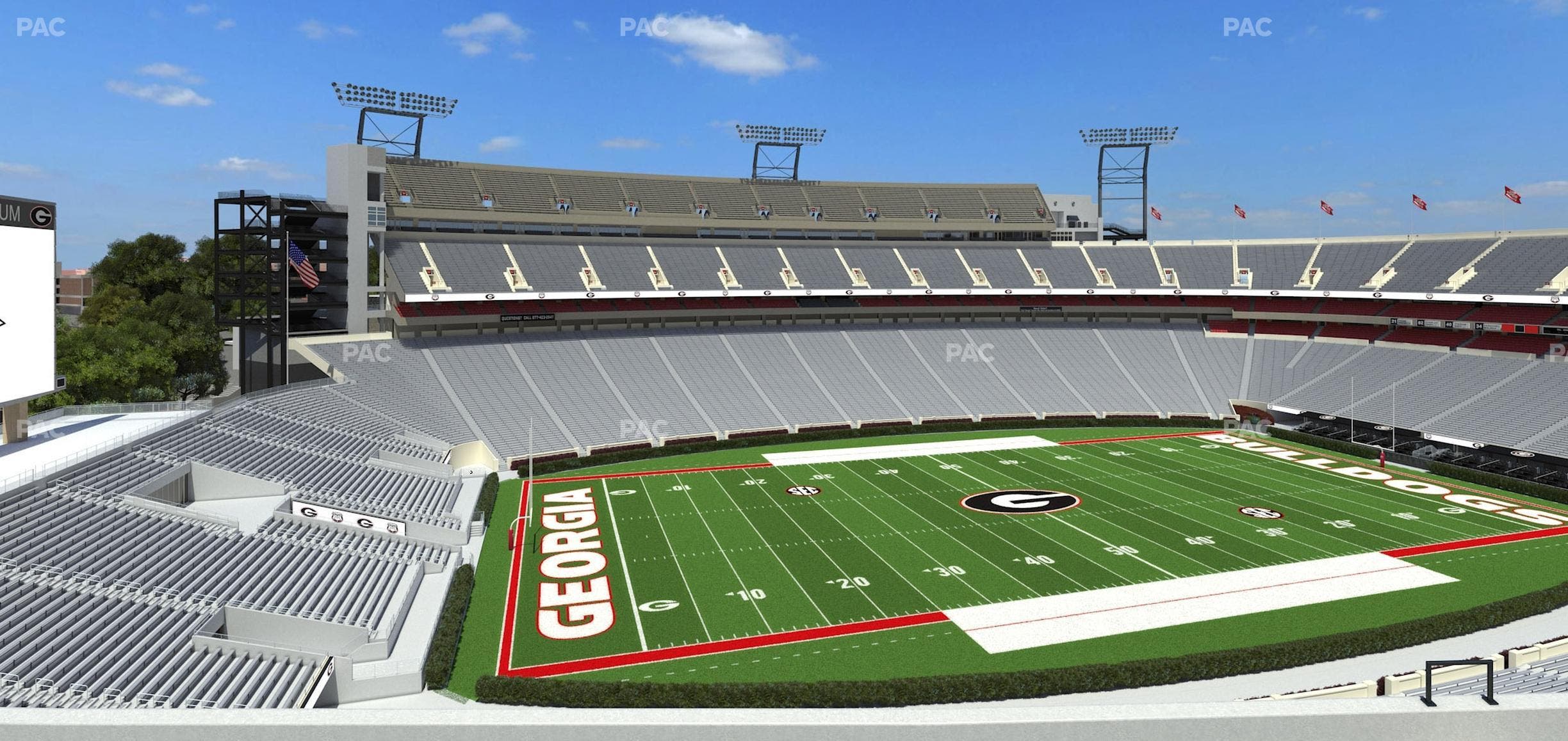 Sanford Stadium - Section Sky Club 335 Seat View
