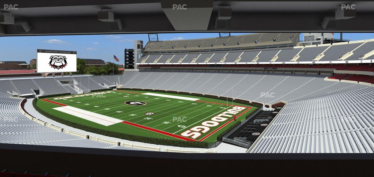Sanford Stadium - Section South Club 225 Seat View