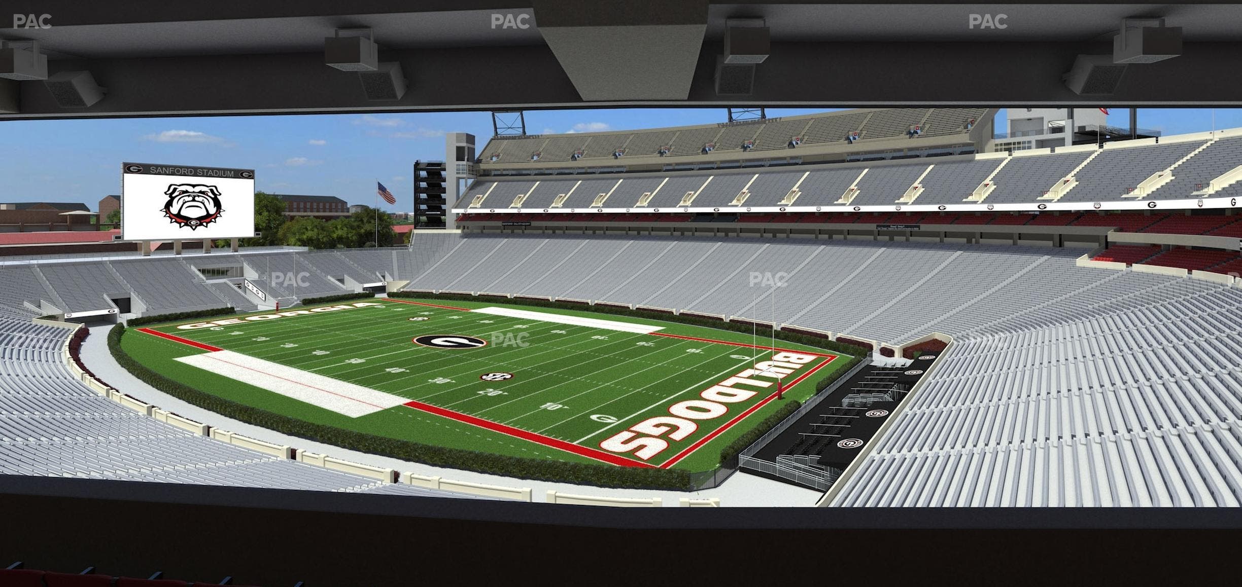 Sanford Stadium - Section South Club 225 Seat View