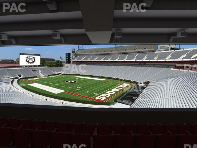 Sanford Stadium - Section South Club 225 Seat View