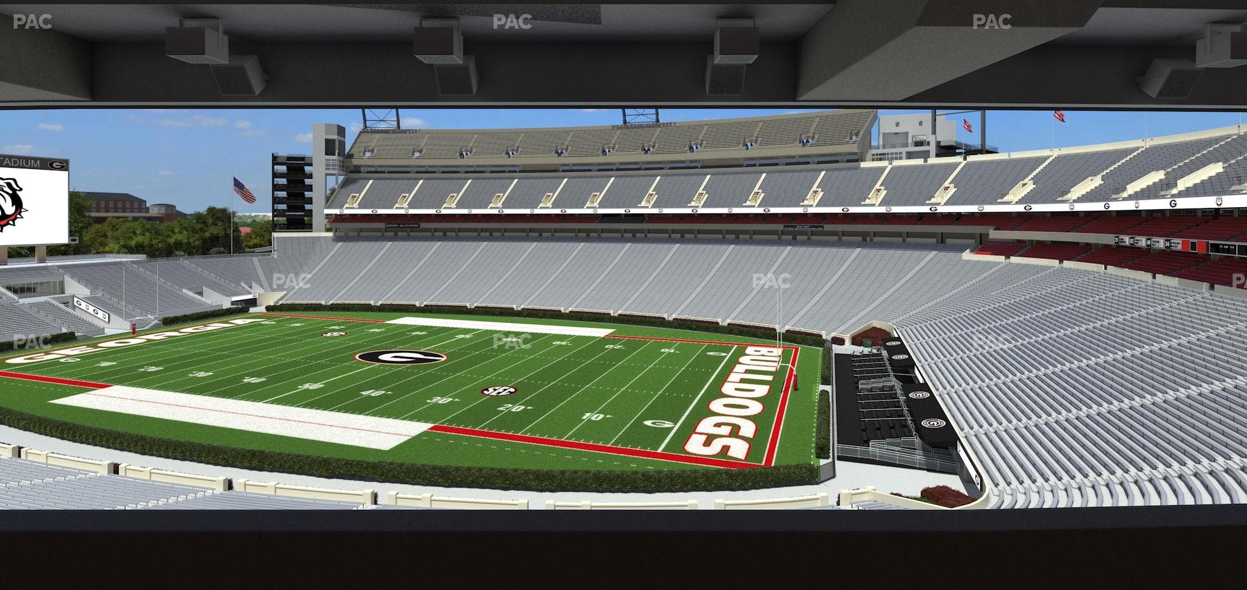 Sanford Stadium - Section South Club 227 Seat View