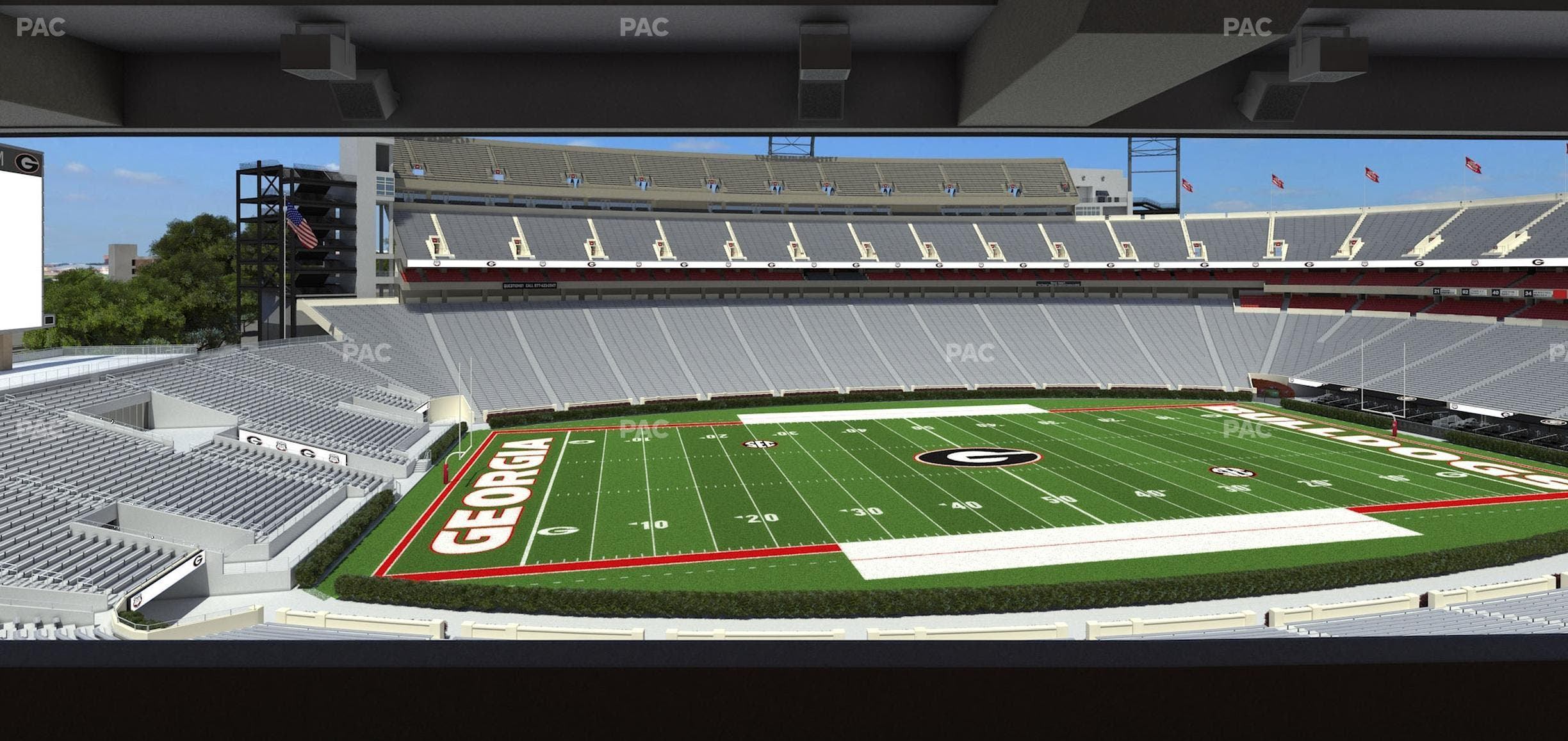 Sanford Stadium - Section South Club 234 Seat View