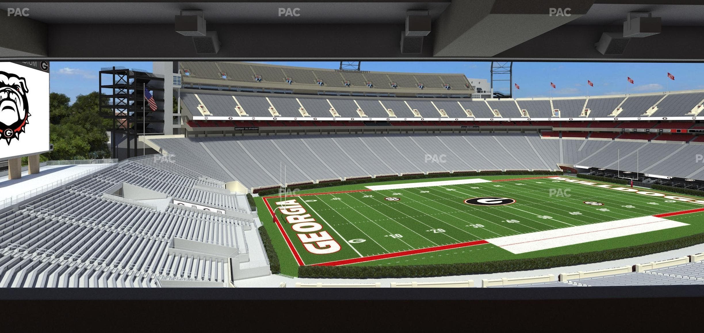 Sanford Stadium - Section South Club 236 Seat View