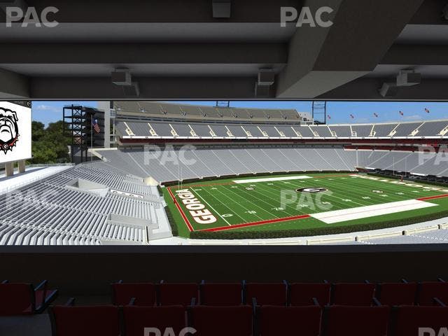 Sanford Stadium - Section South Club 236 Seat View