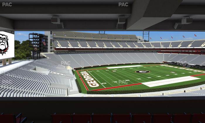 Sanford Stadium - Section South Club 236 Seat View