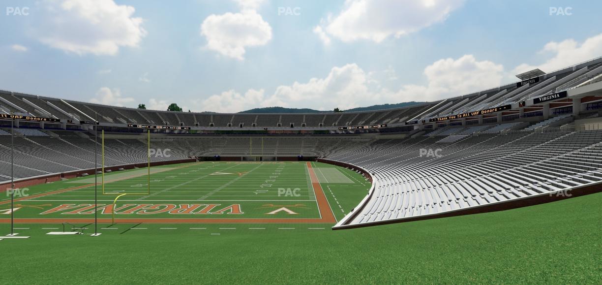 Scott Stadium - Section Hillside West Seat View