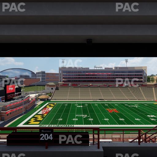SECU Stadium - Section 204 Seat View