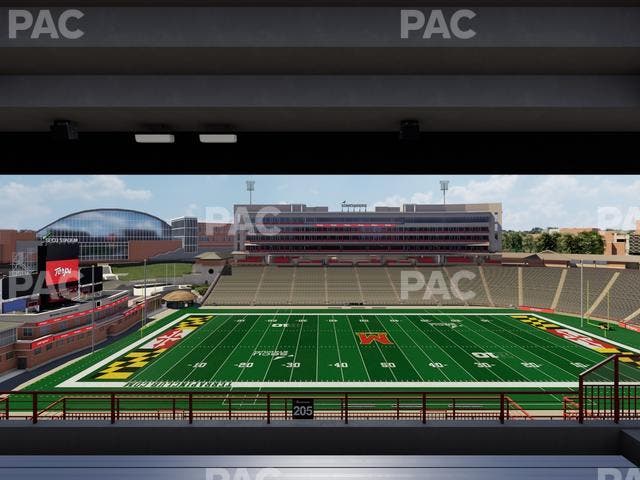 SECU Stadium - Section 205 Seat View