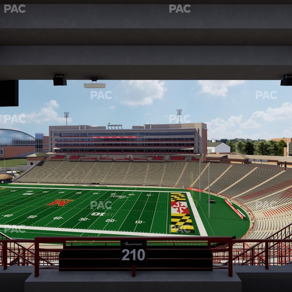 SECU Stadium - Section 210 Seat View
