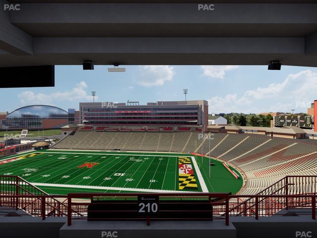 SECU Stadium - Section 210 Seat View