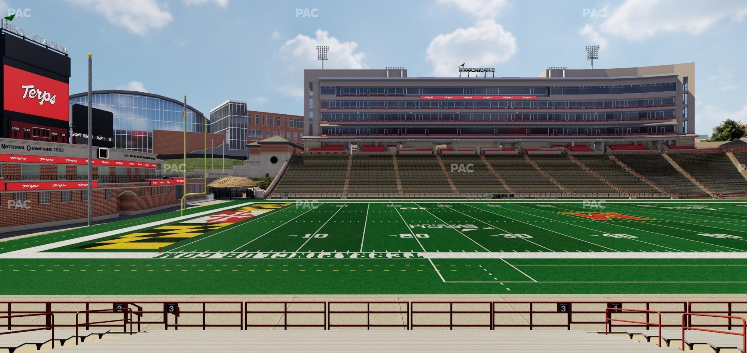 SECU Stadium - Section 3 Seat View