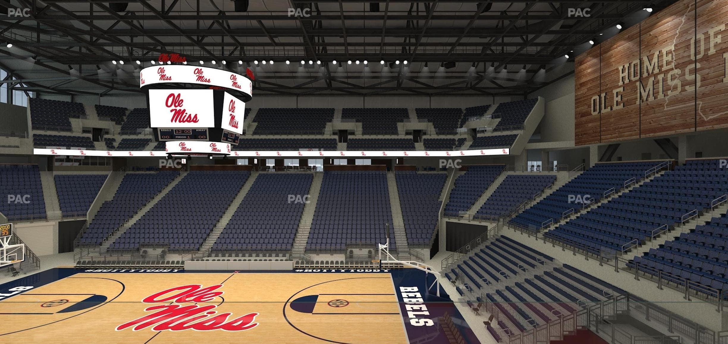 SJB Pavilion at Ole Miss - Section Aa 2 Seat View