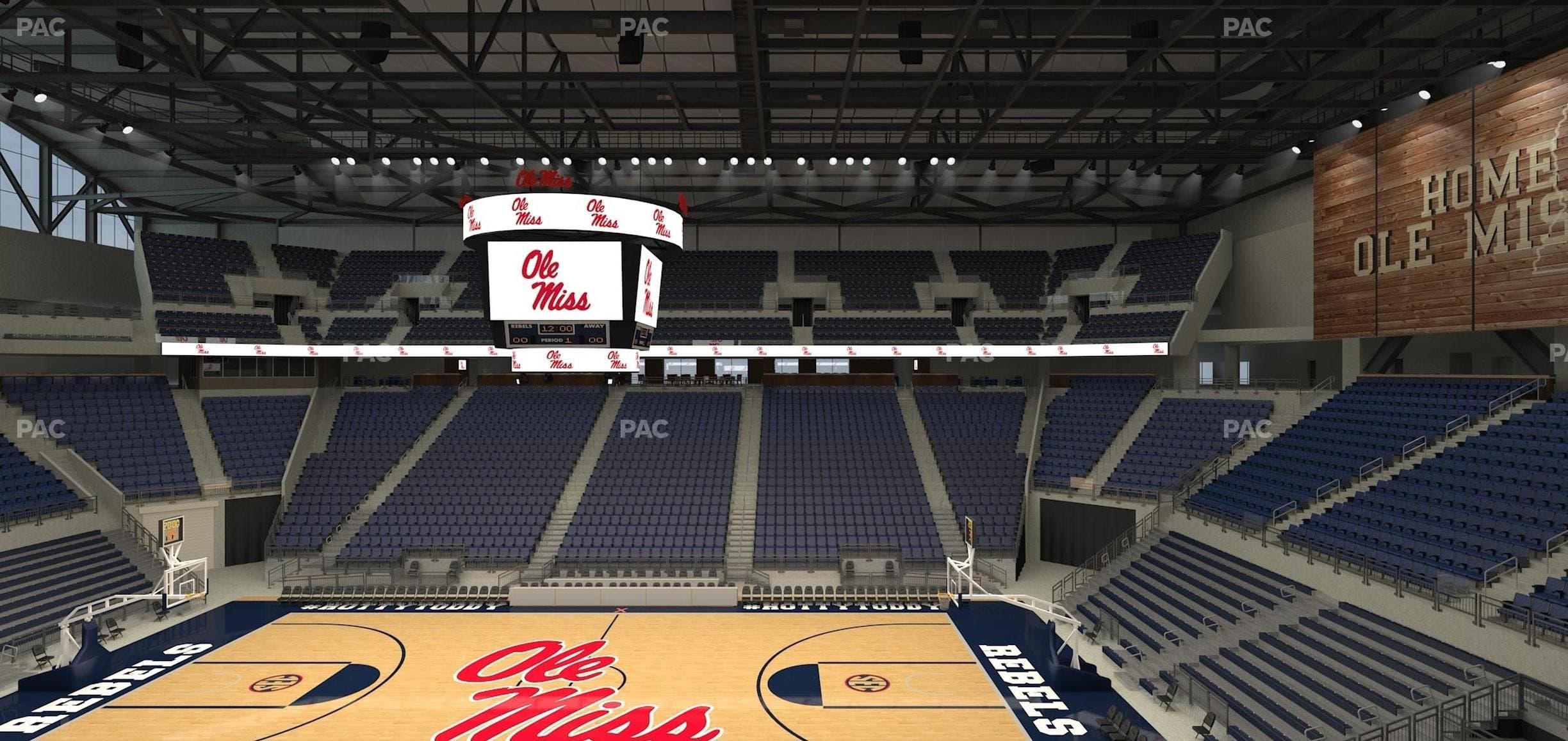 SJB Pavilion at Ole Miss - Section Aa 3 Seat View