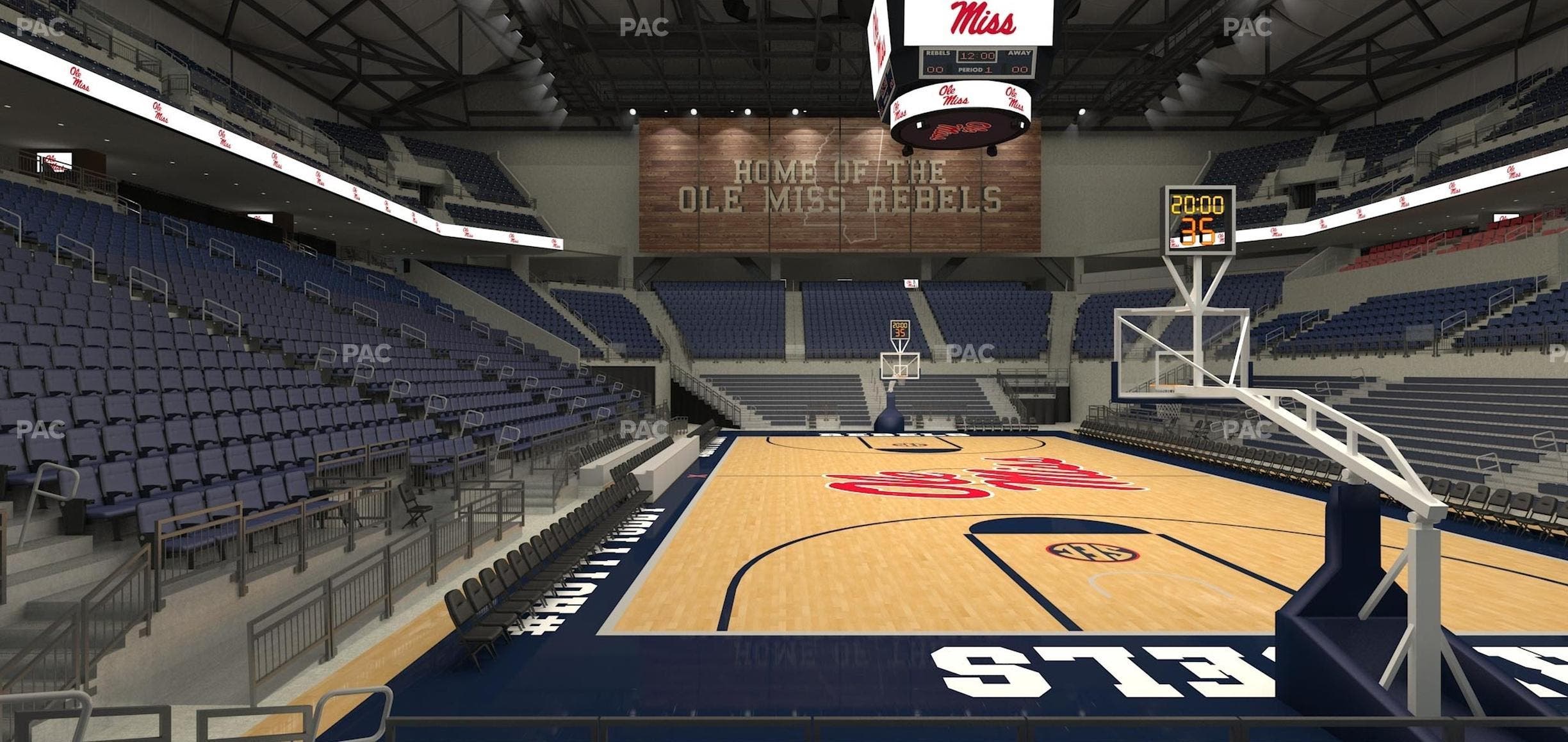 SJB Pavilion at Ole Miss - Section Aa 8 Seat View