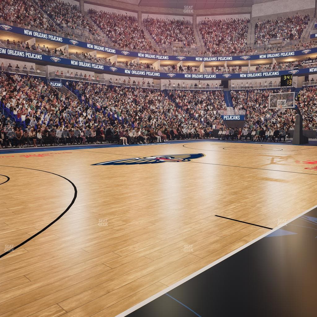Smoothie King Center - Section 102 Floor Seat View