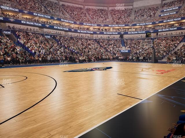 Smoothie King Center - Section 102 Floor Seat View