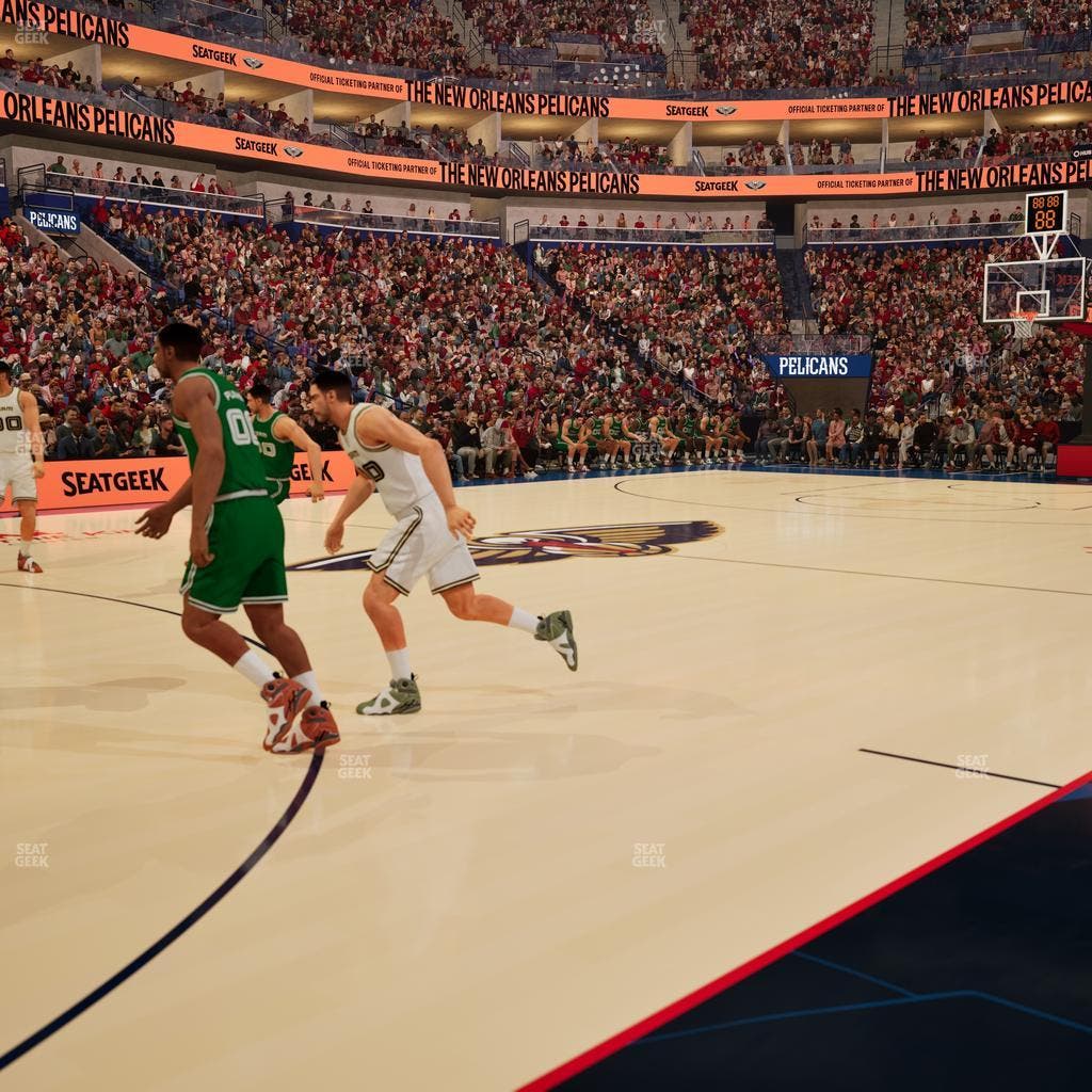 Smoothie King Center - Section 102 Floor Seat View