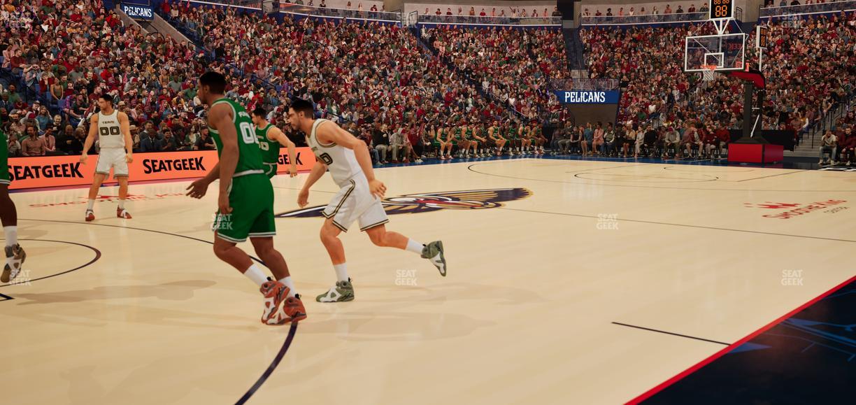 Smoothie King Center - Section 102 Floor Seat View