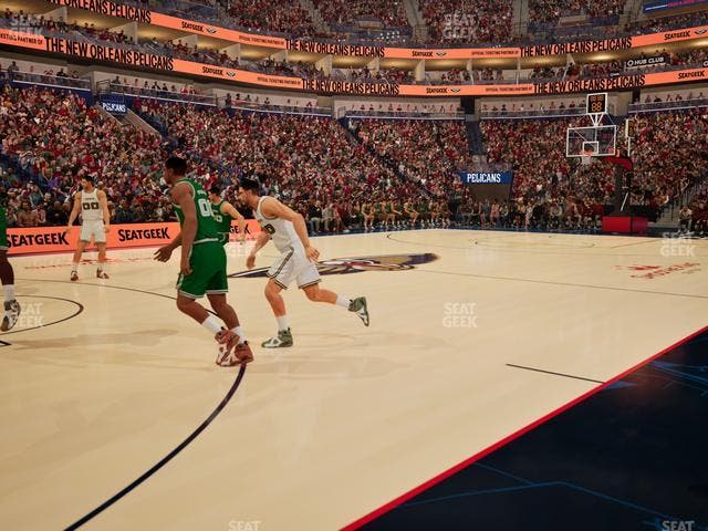 Smoothie King Center - Section 102 Floor Seat View