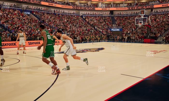 Smoothie King Center - Section 102 Floor Seat View