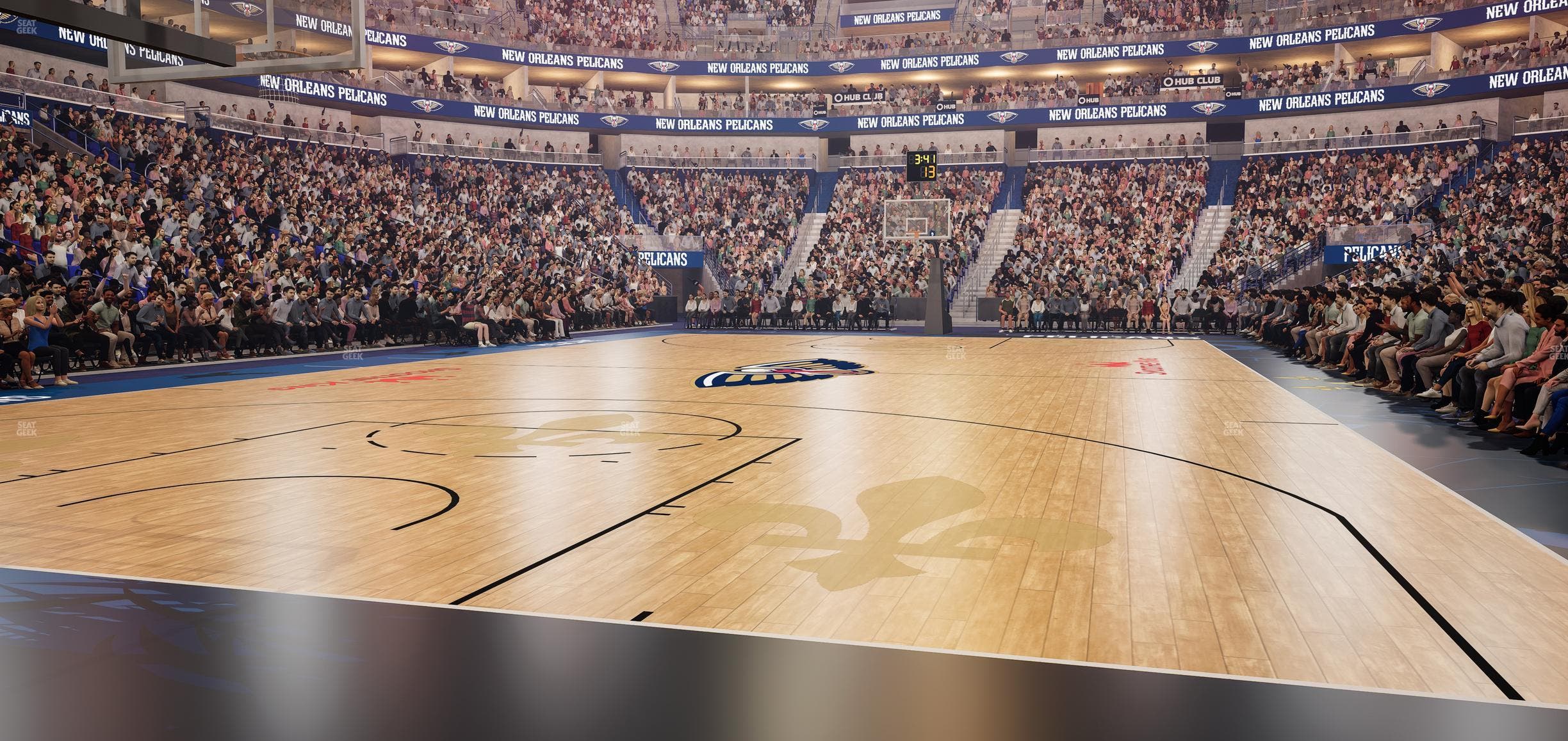 Smoothie King Center - Section 106 Floor Seat View