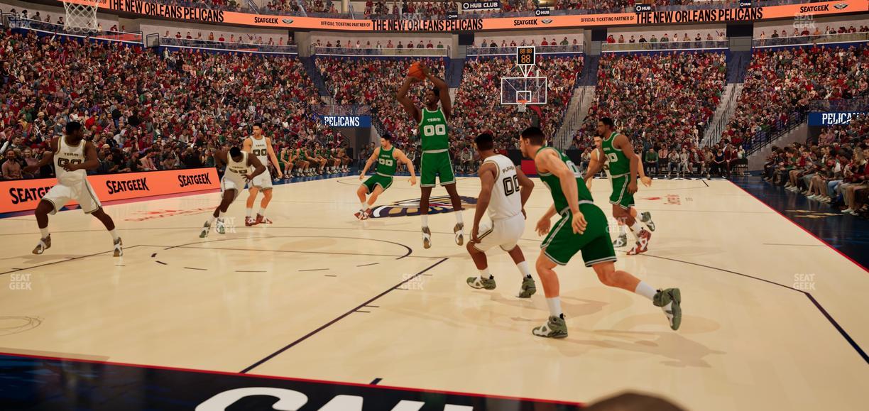 Smoothie King Center - Section 106 Floor Seat View