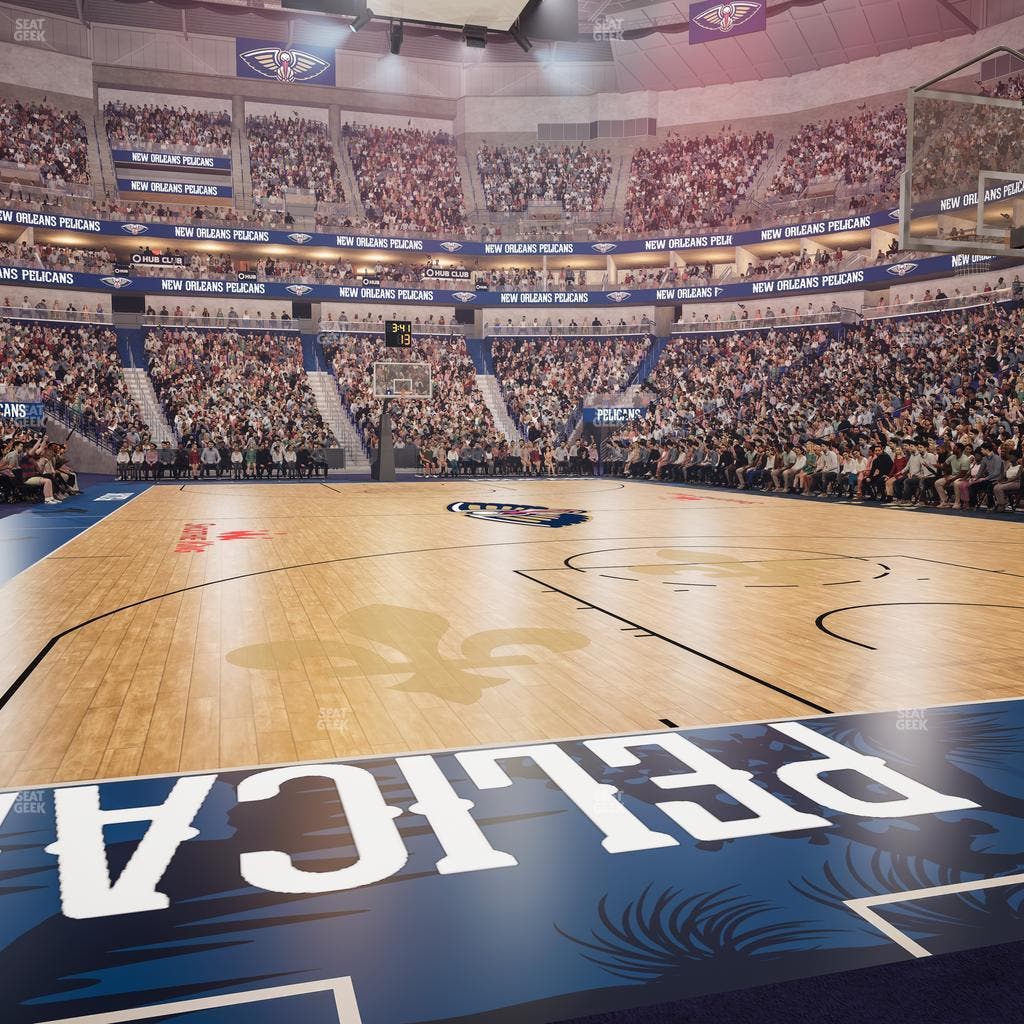 Smoothie King Center - Section 107 Floor Seat View