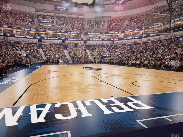 Smoothie King Center - Section 107 Floor Seat View