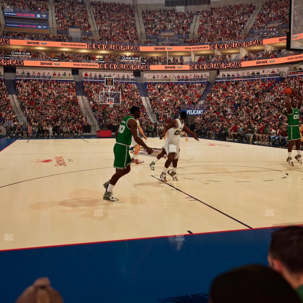 Smoothie King Center - Section 107 Floor Seat View