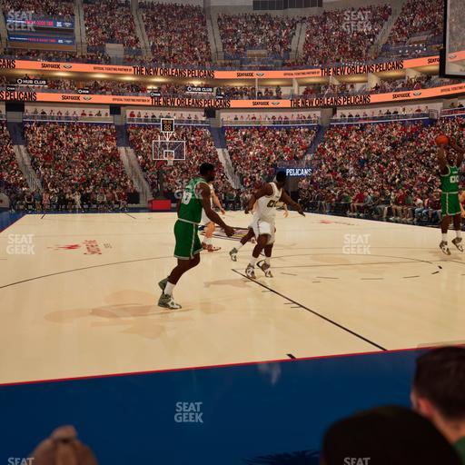 Smoothie King Center - Section 107 Floor Seat View