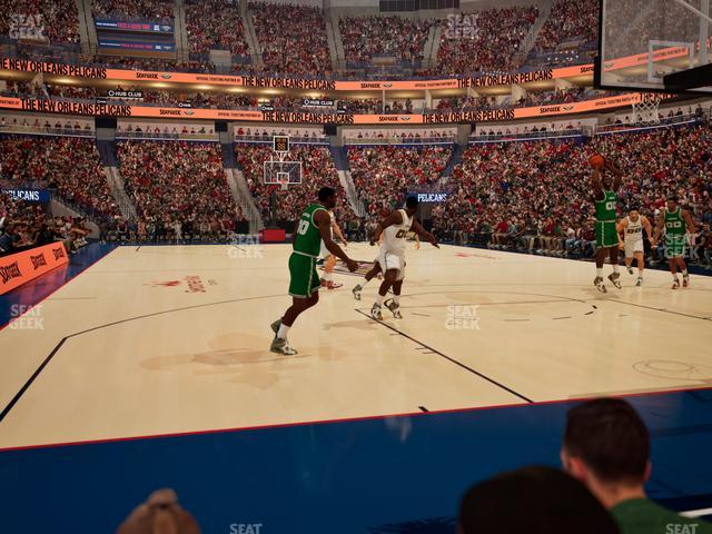 Smoothie King Center - Section 107 Floor Seat View Smoothie King Center - Section 107 Floor Seat View