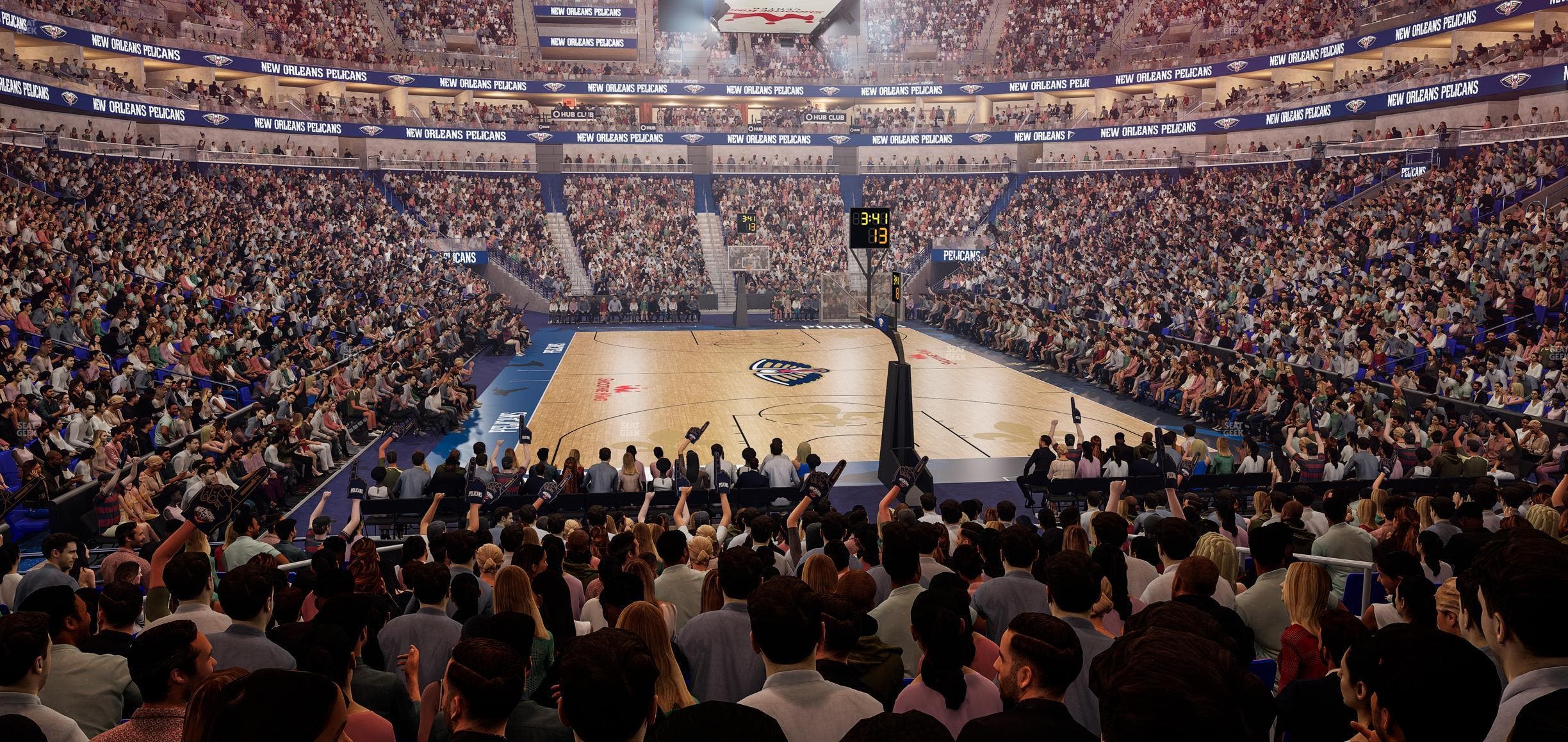 Smoothie King Center - Section 107 Seat View