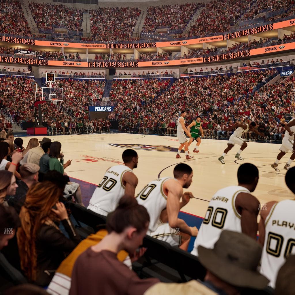 Smoothie King Center - Section 111 Floor Seat View