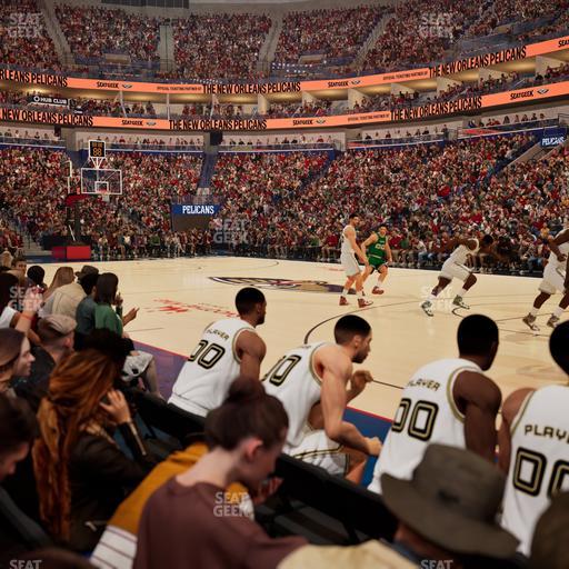 Smoothie King Center - Section 111 Floor Seat View