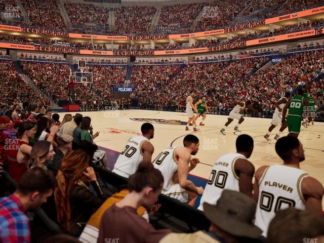 Smoothie King Center - Section 111 Floor Seat View