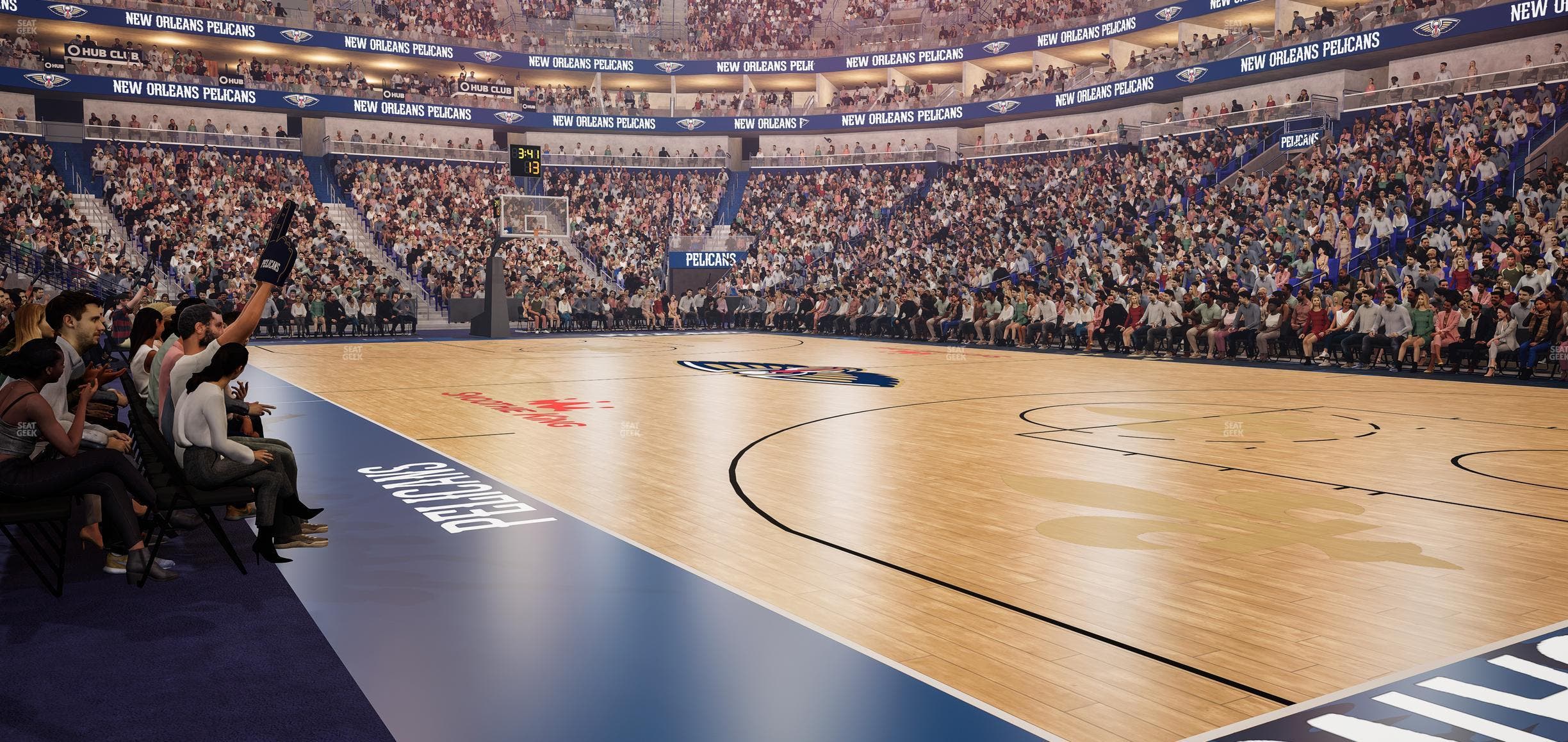 Smoothie King Center - Section 111 Floor Seat View