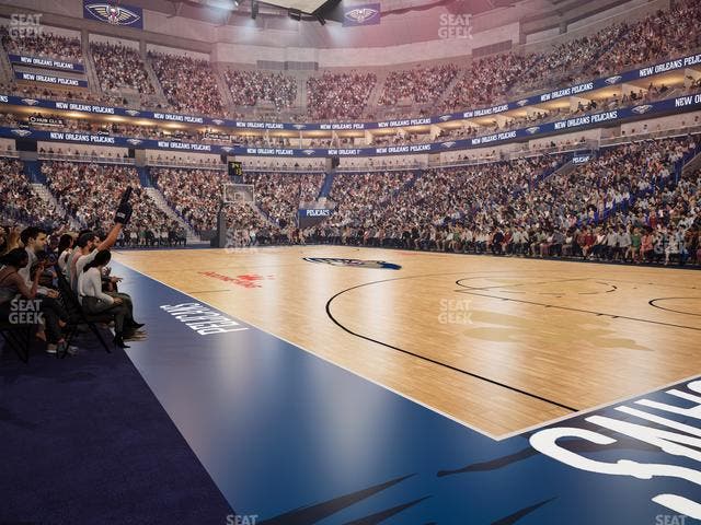 Smoothie King Center - Section 111 Floor Seat View