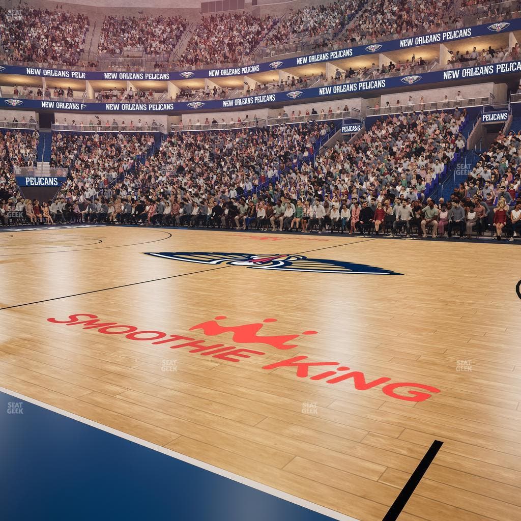 Smoothie King Center - Section 112 Floor Seat View