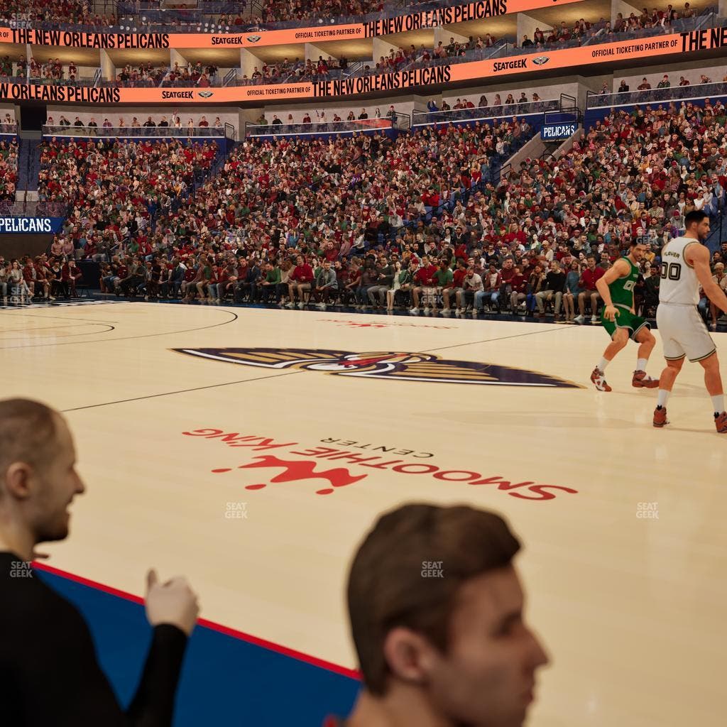Smoothie King Center - Section 112 Floor Seat View