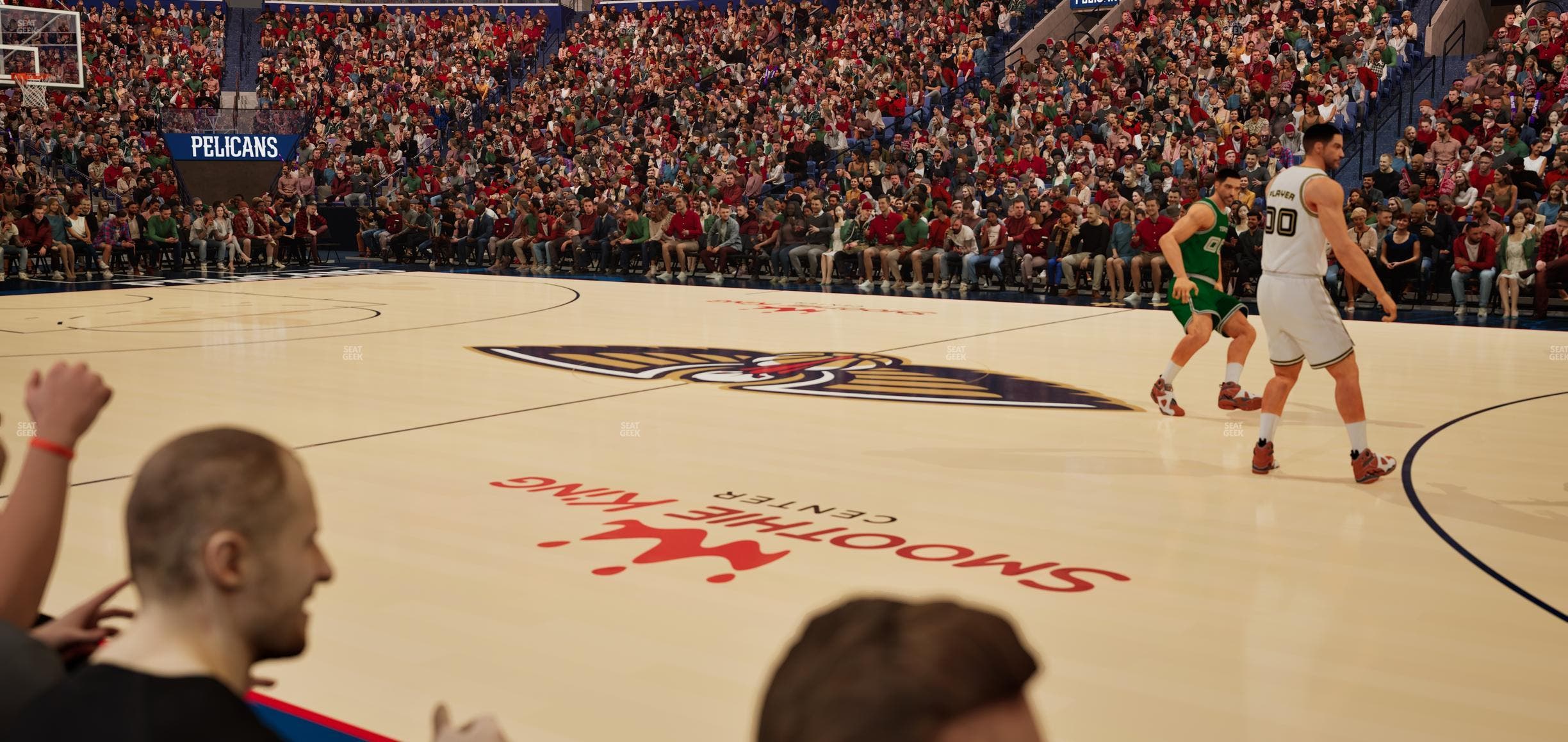 Smoothie King Center - Section 112 Floor Seat View