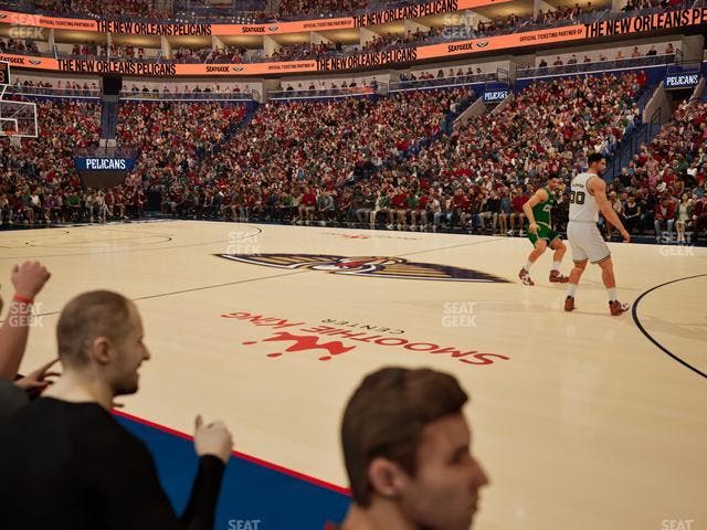 Smoothie King Center - Section 112 Floor Seat View