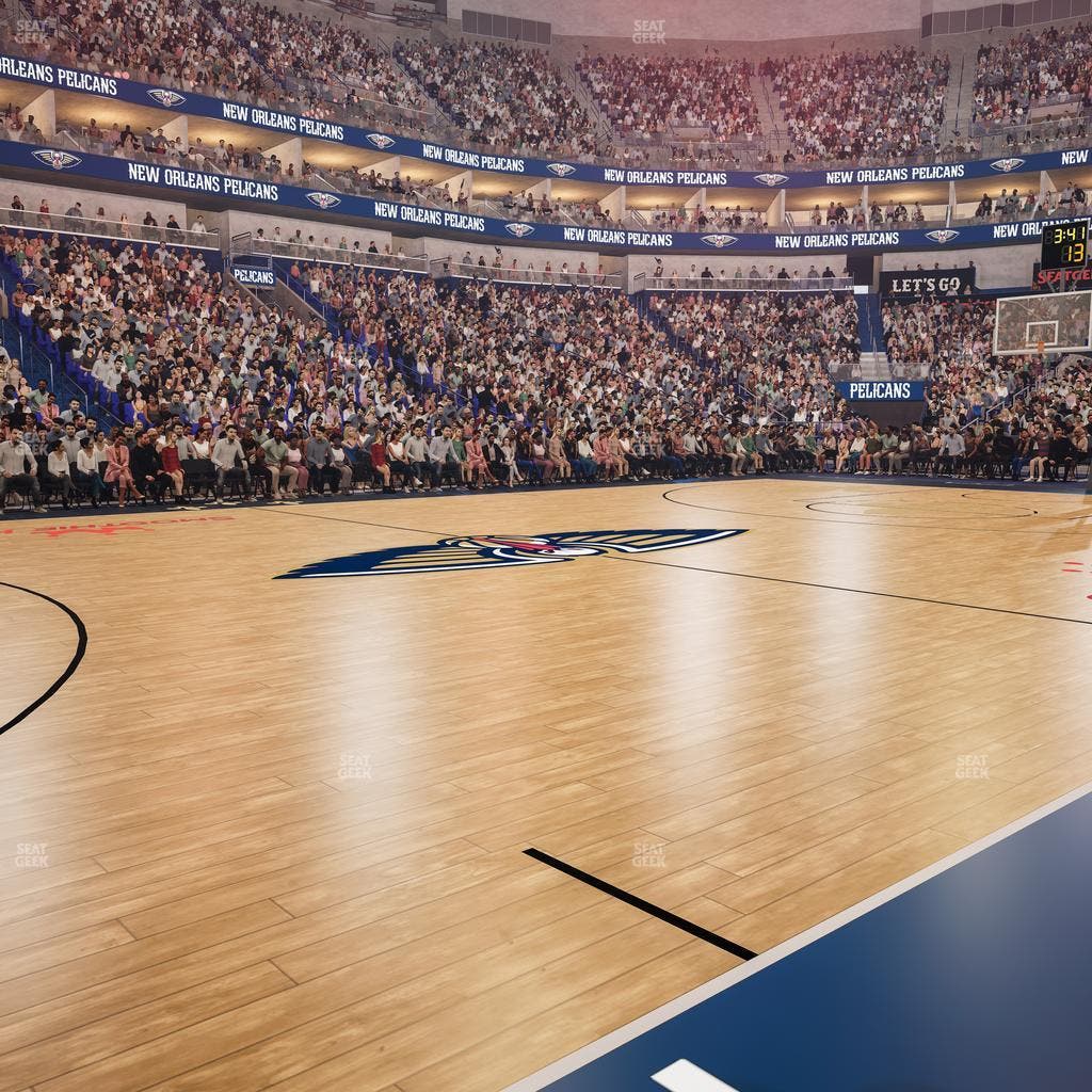 Smoothie King Center - Section 113 Floor Seat View