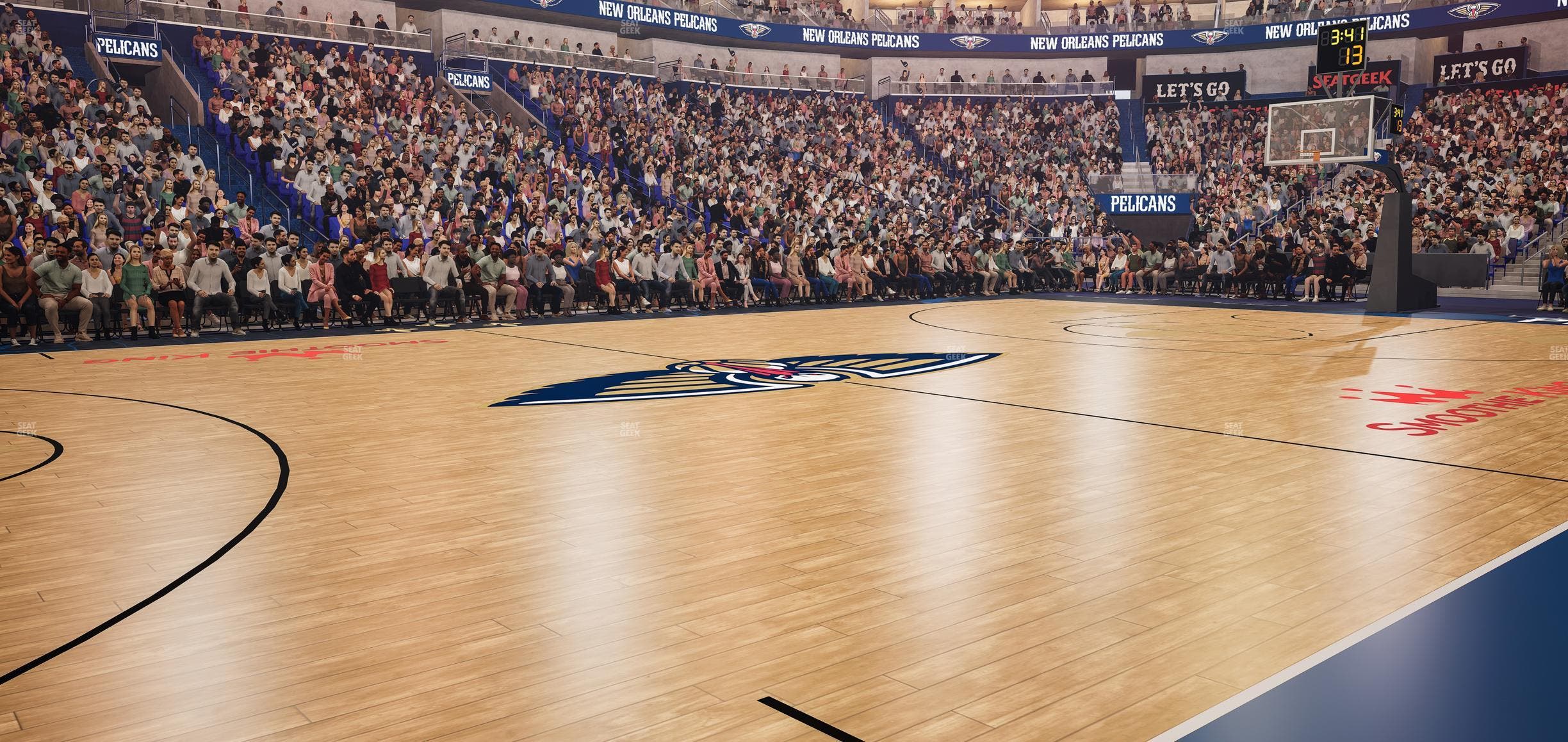 Smoothie King Center - Section 113 Floor Seat View