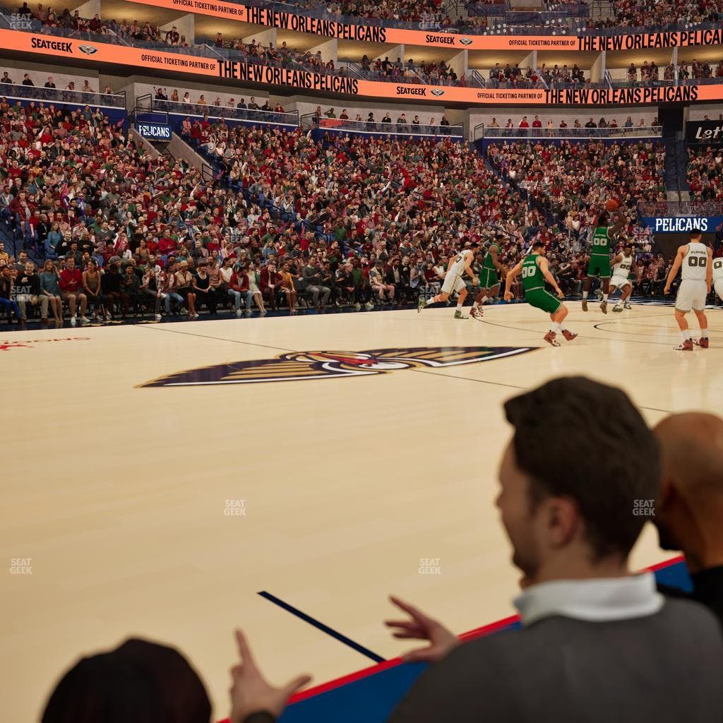 Smoothie King Center - Section 113 Floor Seat View